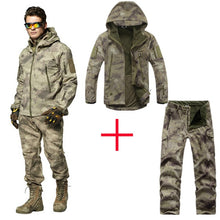 Load image into Gallery viewer, MEN's, Polyester, WindStopper, Quick Dry, Waterproof, Windproof, Thermal, Softshell, Lightweight, Fits true to size, take your normal size, Military Fans Collection War-game Multiple shades, Size Range XS-XXXL, Zipper, Hooded, Outdoor/hunting/fishing outfit