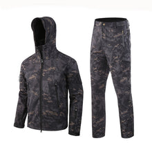 Load image into Gallery viewer, MEN's, Polyester, WindStopper, Quick Dry, Waterproof, Windproof, Thermal, Softshell, Lightweight, Fits true to size, take your normal size, Military Fans Collection War-game Multiple shades, Size Range XS-XXXL, Zipper, Hooded, Outdoor/hunting/fishing outfit