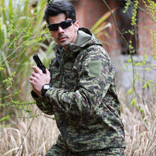 Load image into Gallery viewer, MEN's, Polyester, WindStopper, Quick Dry, Waterproof, Windproof, Thermal, Softshell, Lightweight, Fits true to size, take your normal size, Military Fans Collection War-game Multiple shades, Size Range XS-XXXL, Zipper, Hooded, Outdoor/hunting/fishing outfit