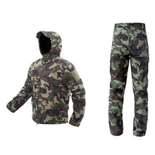 Load image into Gallery viewer, MEN's, Polyester, WindStopper, Quick Dry, Waterproof, Windproof, Thermal, Softshell, Lightweight, Fits true to size, take your normal size, Military Fans Collection War-game Multiple shades, Size Range XS-XXXL, Zipper, Hooded, Outdoor/hunting/fishing outfit