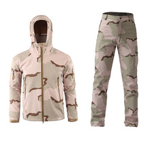 Load image into Gallery viewer, MEN's, Polyester, WindStopper, Quick Dry, Waterproof, Windproof, Thermal, Softshell, Lightweight, Fits true to size, take your normal size, Military Fans Collection War-game Multiple shades, Size Range XS-XXXL, Zipper, Hooded, Outdoor/hunting/fishing outfit