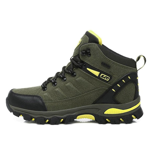 Men Women Hiking Shoes, Climbing Boots Genuine Leather Waterproof Ankle Boots