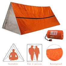 Load image into Gallery viewer, Multipurpose Emergency Shelter Waterproof Thermal Blanket Rescue Survival Kit SOS Sleeping Bag Survival Tube Emergency Tent
