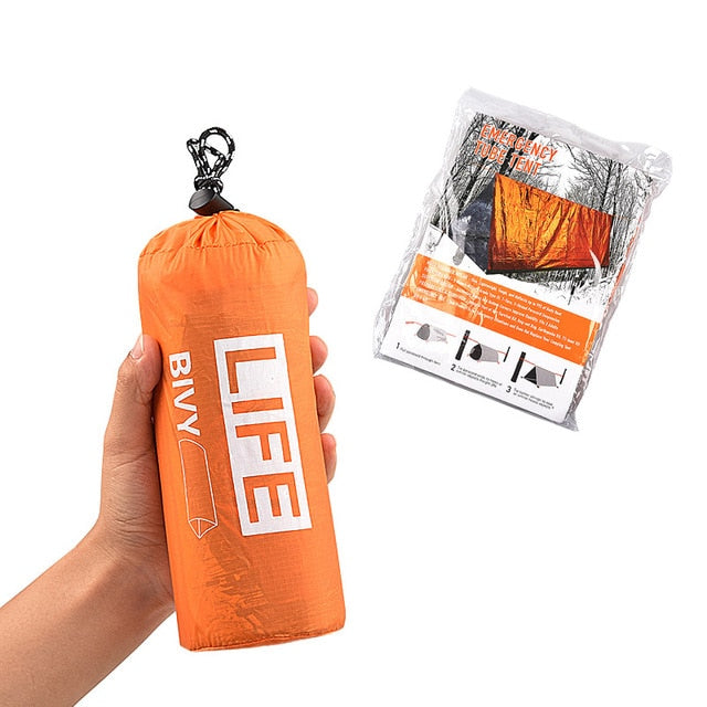 Multipurpose Emergency Shelter Waterproof Thermal Blanket Rescue Survival Kit SOS Sleeping Bag Survival Tube Emergency Tent