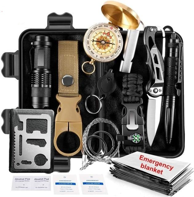 Outdoor Tactical survival kit Set Camping, hiking, climbing,