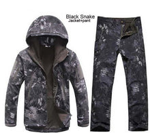 Load image into Gallery viewer, Men Outdoor Waterproof Zippers, Pants, Pyzamas, Hunting Military shade Outfit Thermal Clothes
