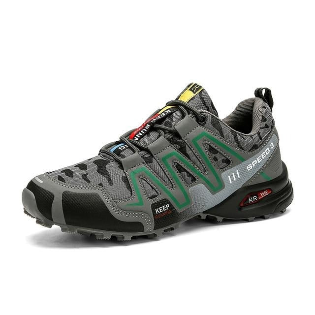 Outdoor  Lightweight Sneakers for Hiking and Trekking Shoes Lightweight, EVA insole and Rubber outsole are suitable for hiking tracks. Stretchable Fabric gives elasticity to reduce the strain on the feet while walking. Fit true to the normal size and wide range of size making it customized for your feet. The cotton fabric and breathable nature make it the most comfortable footwear. Dark grey, light grey and army green are the choices for you.